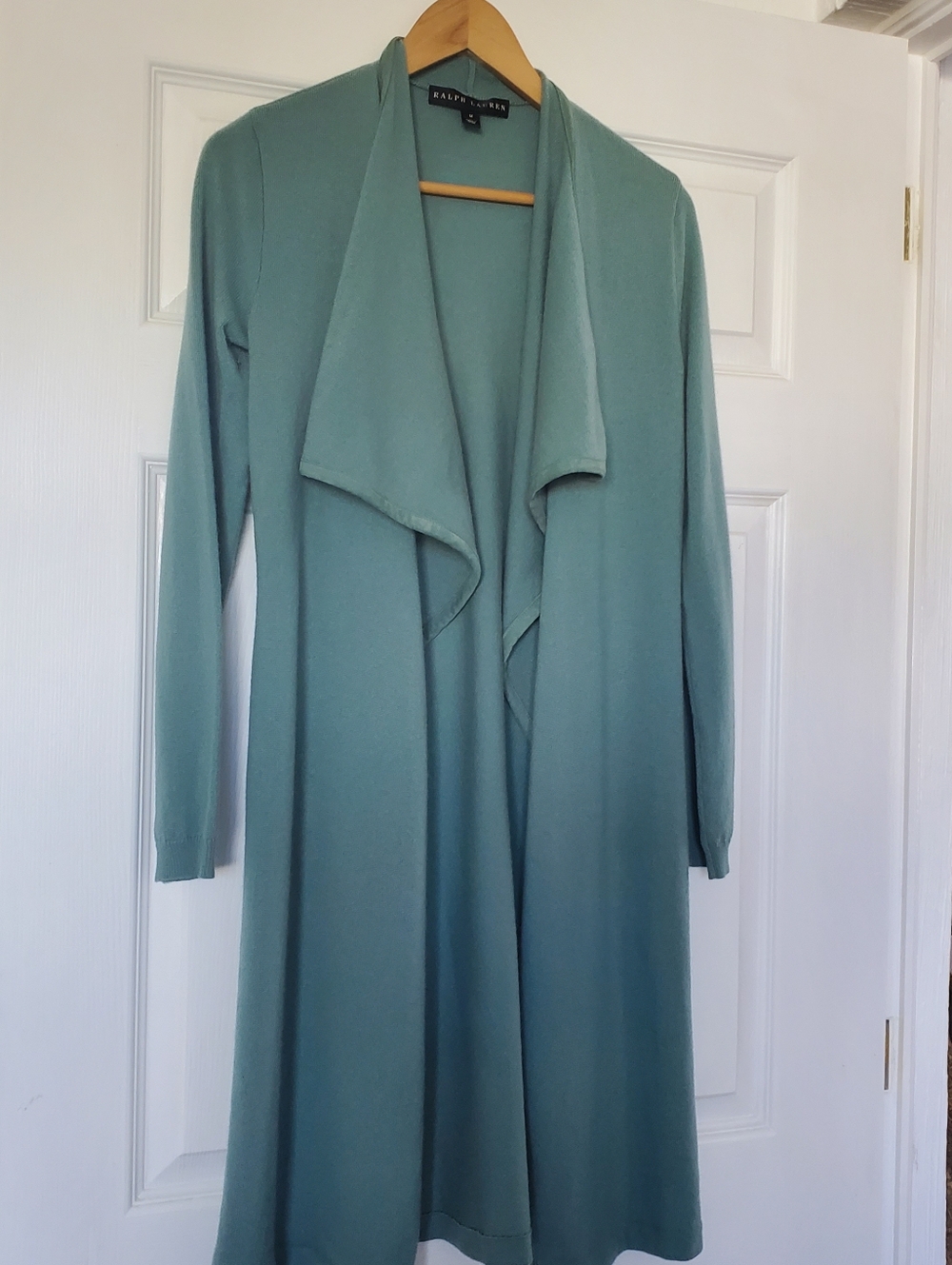 NWOT Ralph Lauren 100% Cashmere Suede Cardigan M